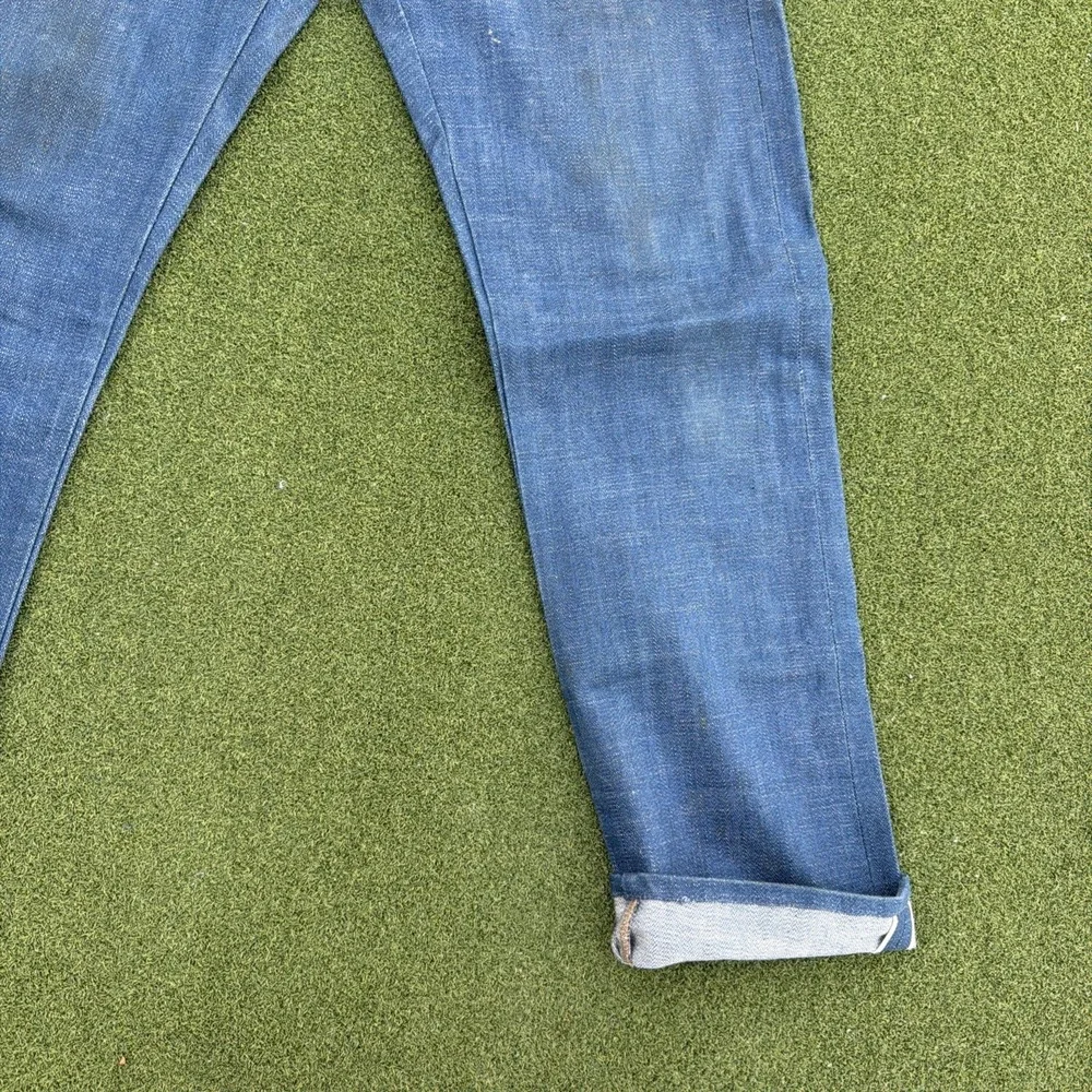 Naked & Famous Jeans Mens 33 Blue Royalcast Selvedge Denim Skinny Guy 016691
